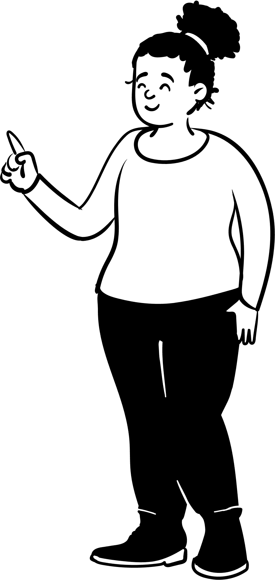 Illustration einer stehenden Person