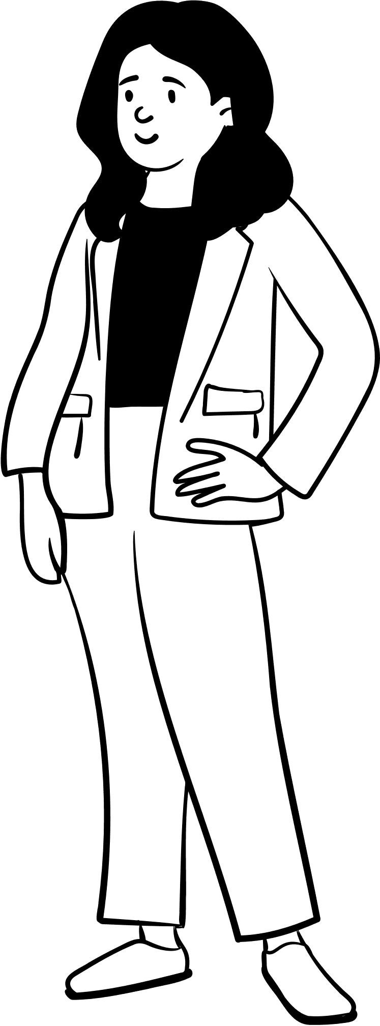 Illustration einer stehenden Person